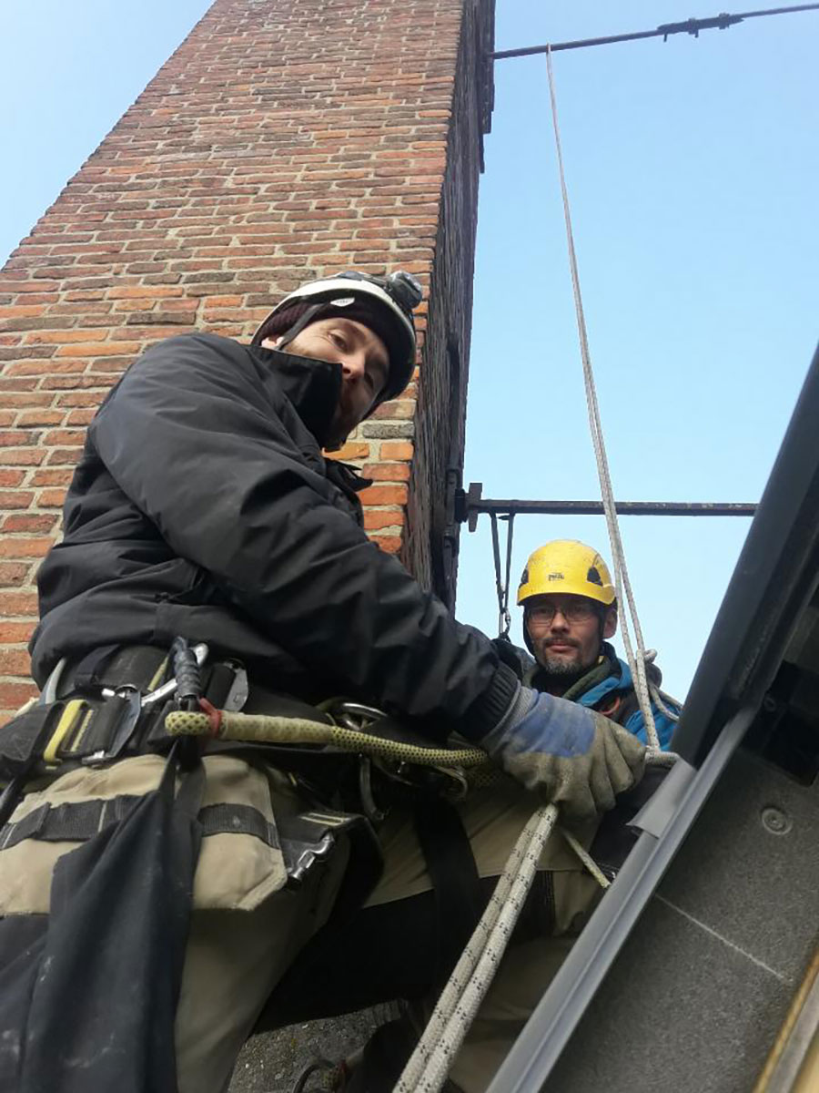 Ascension d’une cheminée du château de Rosny sur Seine